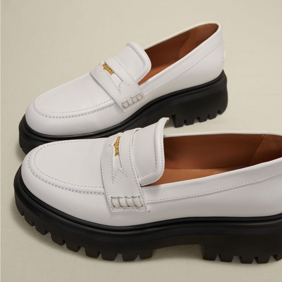 MAJE White Leather Loafers - Brand new in box - CURRENTLY ON SITE FOR $400+ - Picture 2 of 11